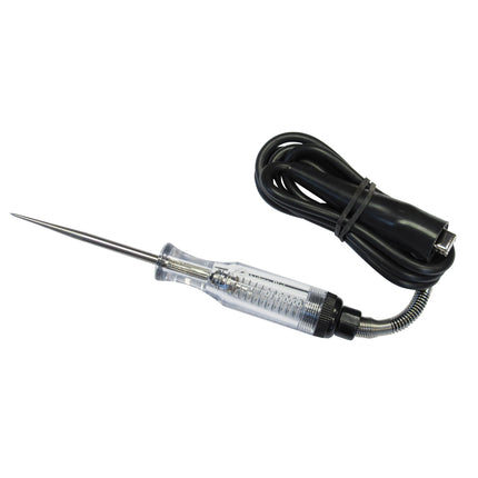 Electrical test probe with cable on a white background