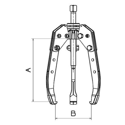 13010000 - Self Centering 2/3 Leg Puller 0-110mm