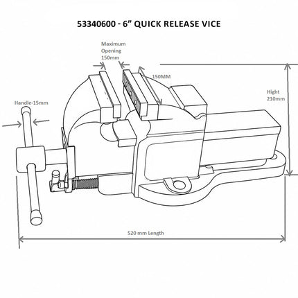 53340600 - Quick Release Vice 6"