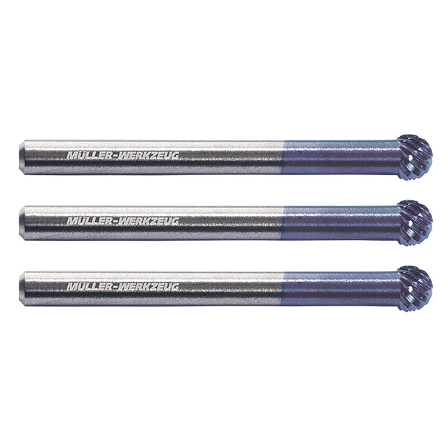 set of 3 9021350-02 mushroom end die grinder bits