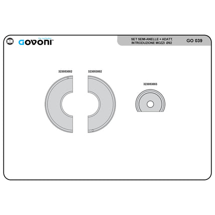 GO039 - Half Shell Coupling For Bearing Front Axle Ø 92
