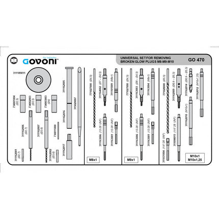 GO474 - Glowplug Removal Kit - M10