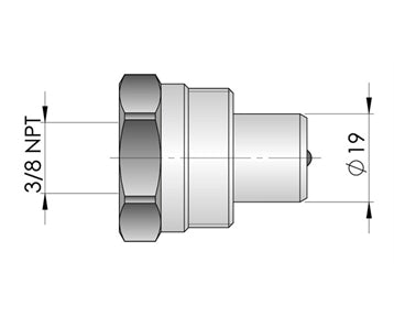 Dimension drawing of connector